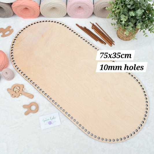 Baby cradle wooden basket bottom 75x35cm with 10mm hole size Moses basket base Changing basket base