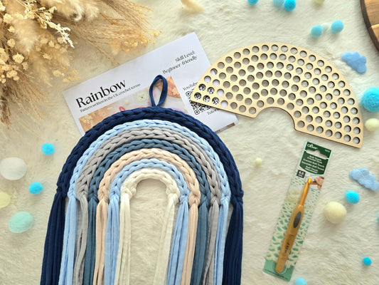 Rainbow Crochet Kit Blue colours