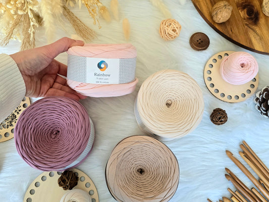 Tshirt yarn 50metres/55yards, 150-180gr, 7-9mm thickness, 100% Cotton Premium quality