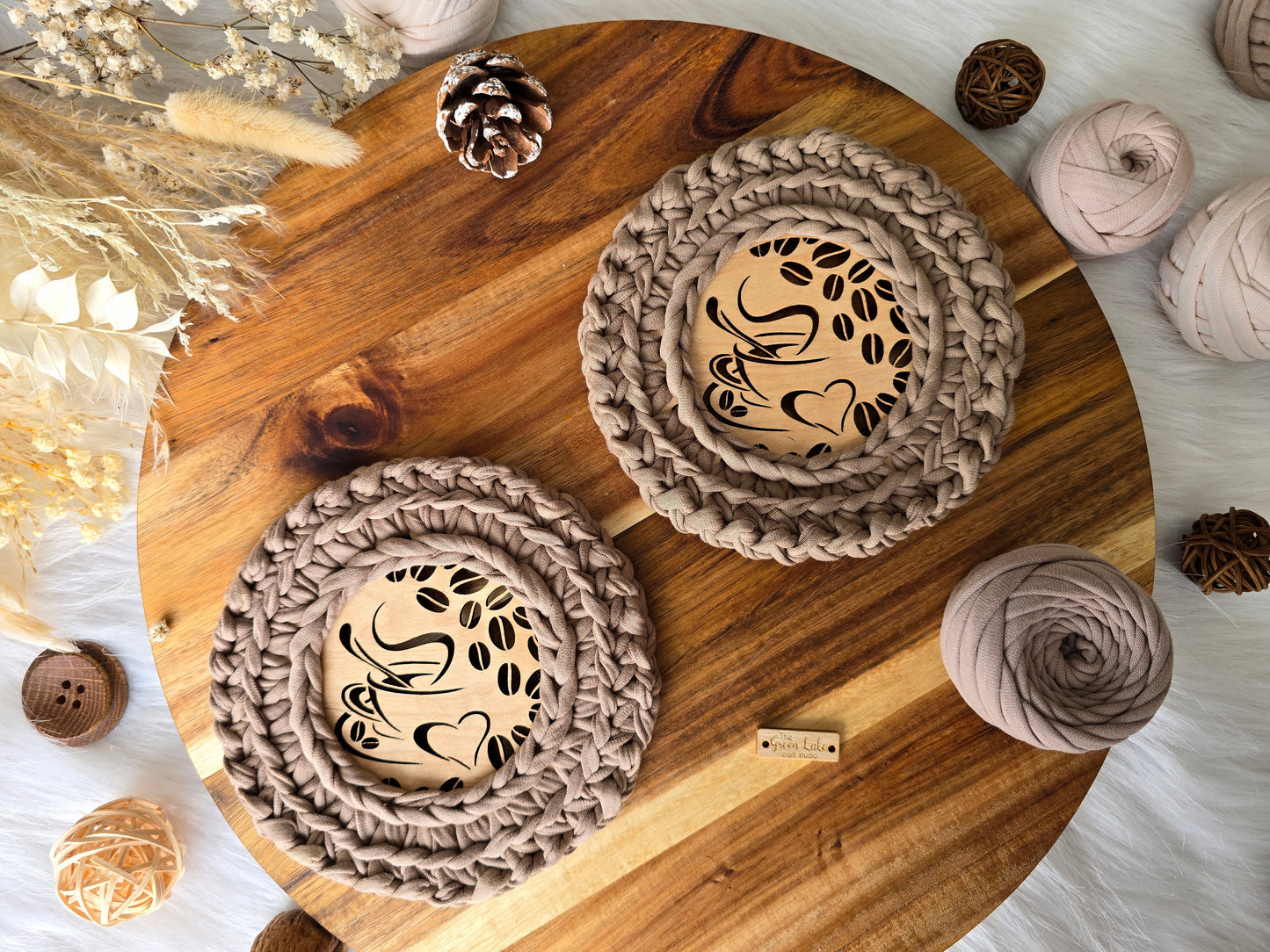 Coffee Lovers coaster crochet pattern PDF