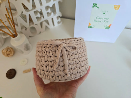 Small Crochet Basket Kit - Waistcoat Stitch