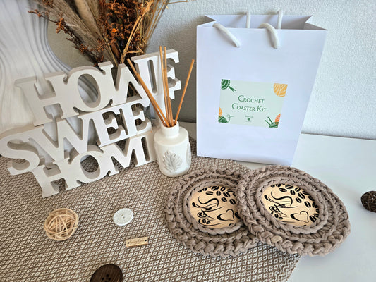Coaster crochet DIY Kit - make 2