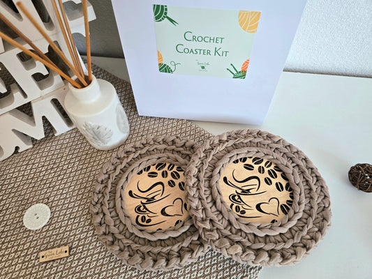Coaster crochet DIY Kit - make 2