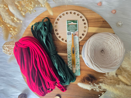 Rose Crochet Basket DIY Kit