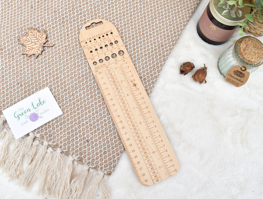 Wooden sock ruler N2 US sizes