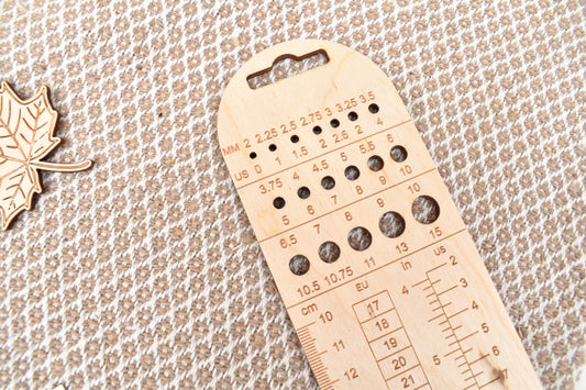 Wooden sock ruler N2 US sizes