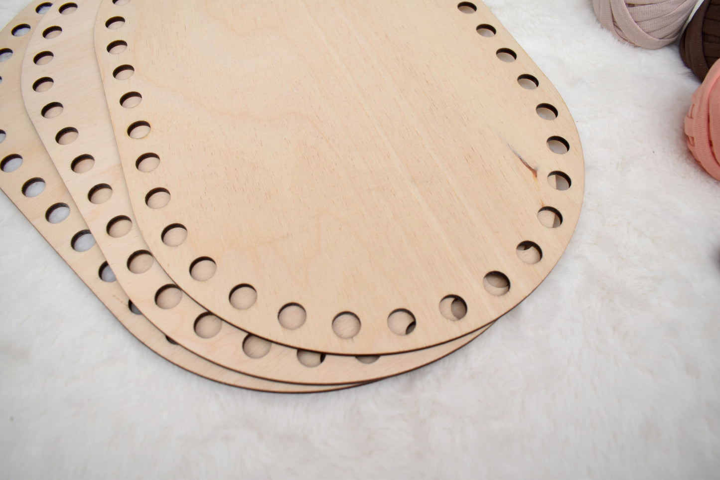 Large 30x20cm rounded rectangle wooden base