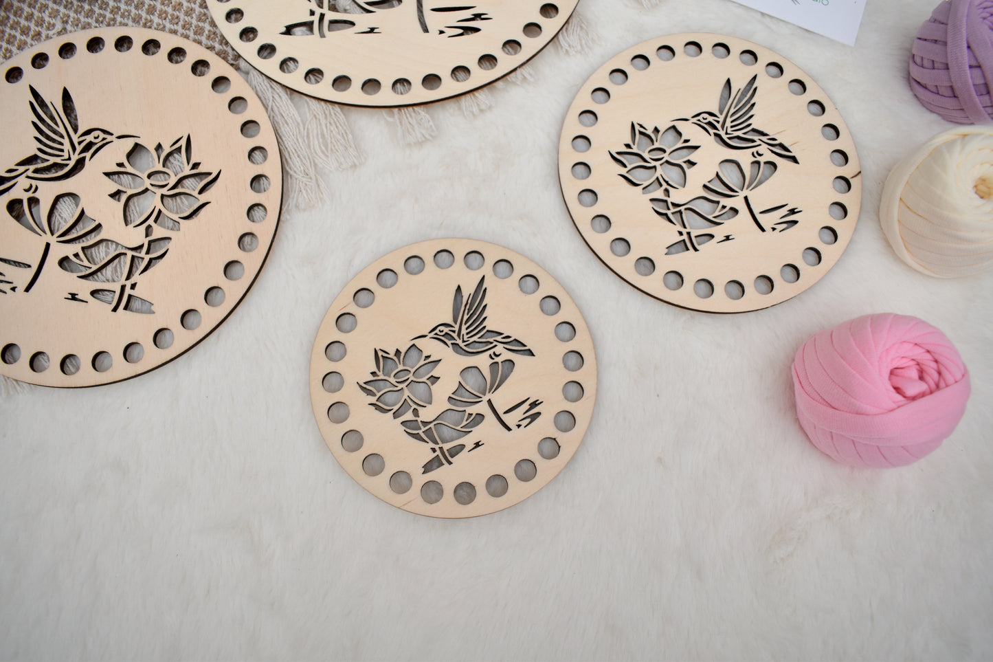 Wooden base bird design