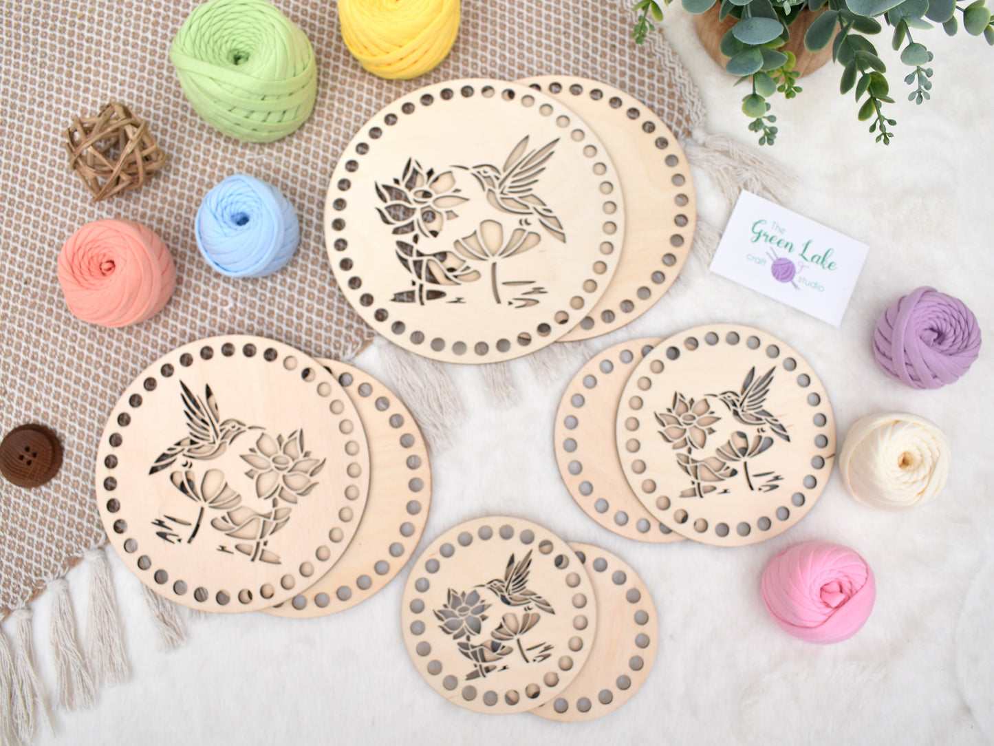 Wooden base bird design