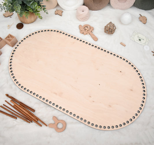 Baby cradle wooden basket bottom 65x35cm with 10mm hole size