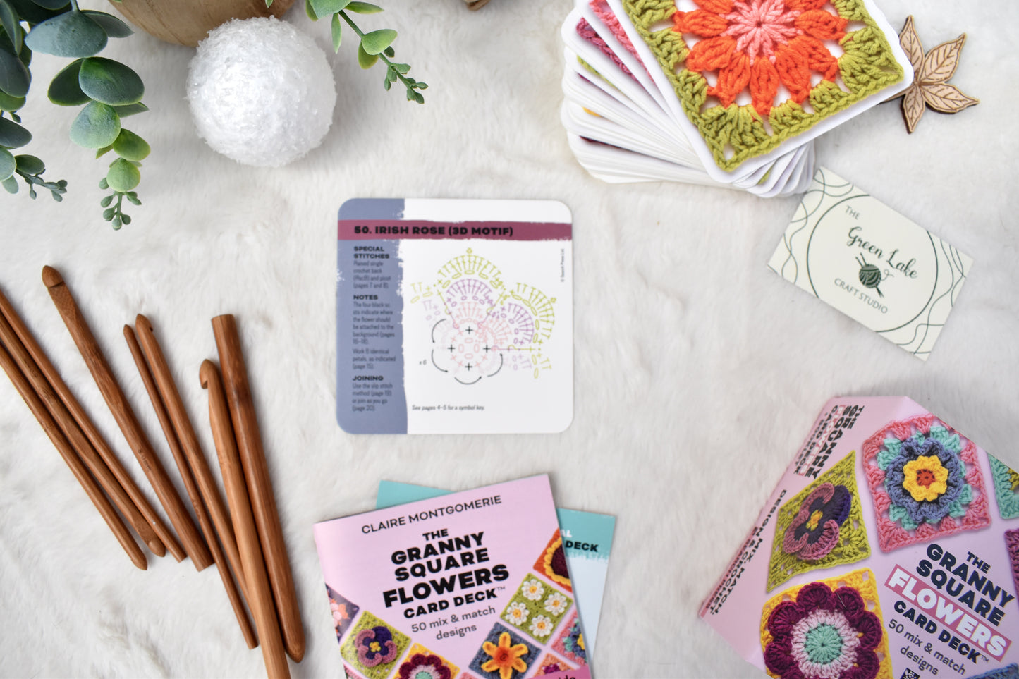 Granny square Flower card deck