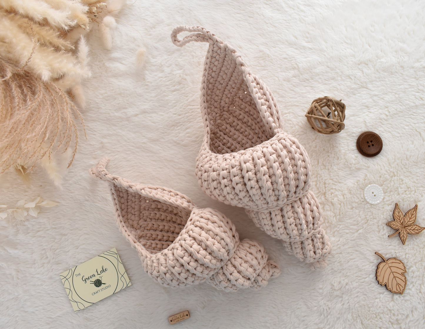Seashell crochet basket