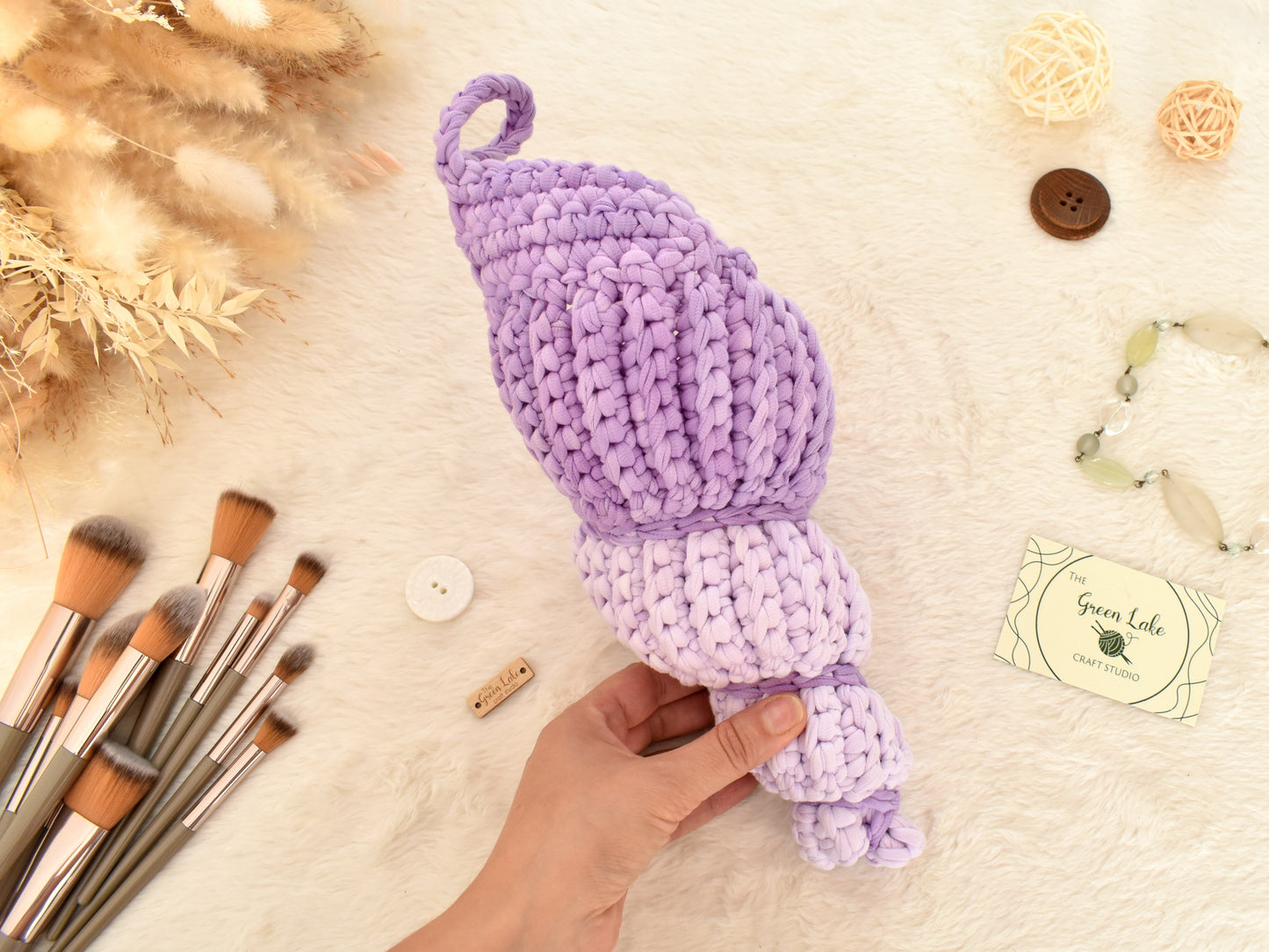 Unique spiral seashell basket