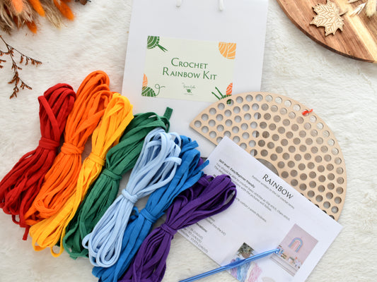 Rainbow Crochet Kit Traditional colours