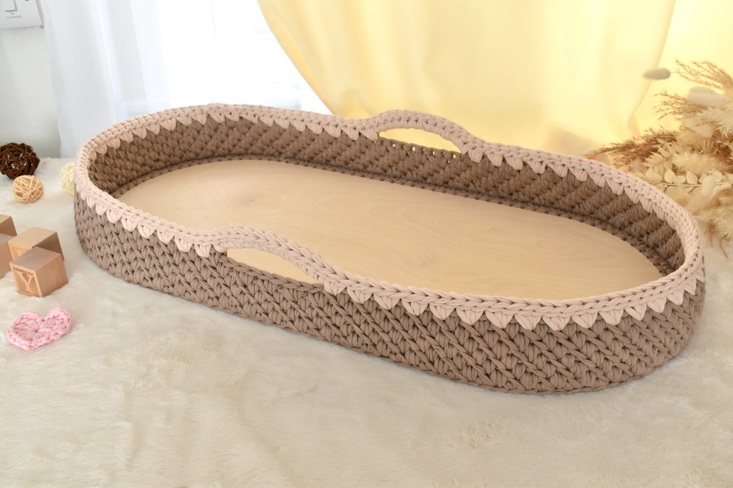 Baby cradle wooden basket bottom 70x35cm with 10mm hole size
