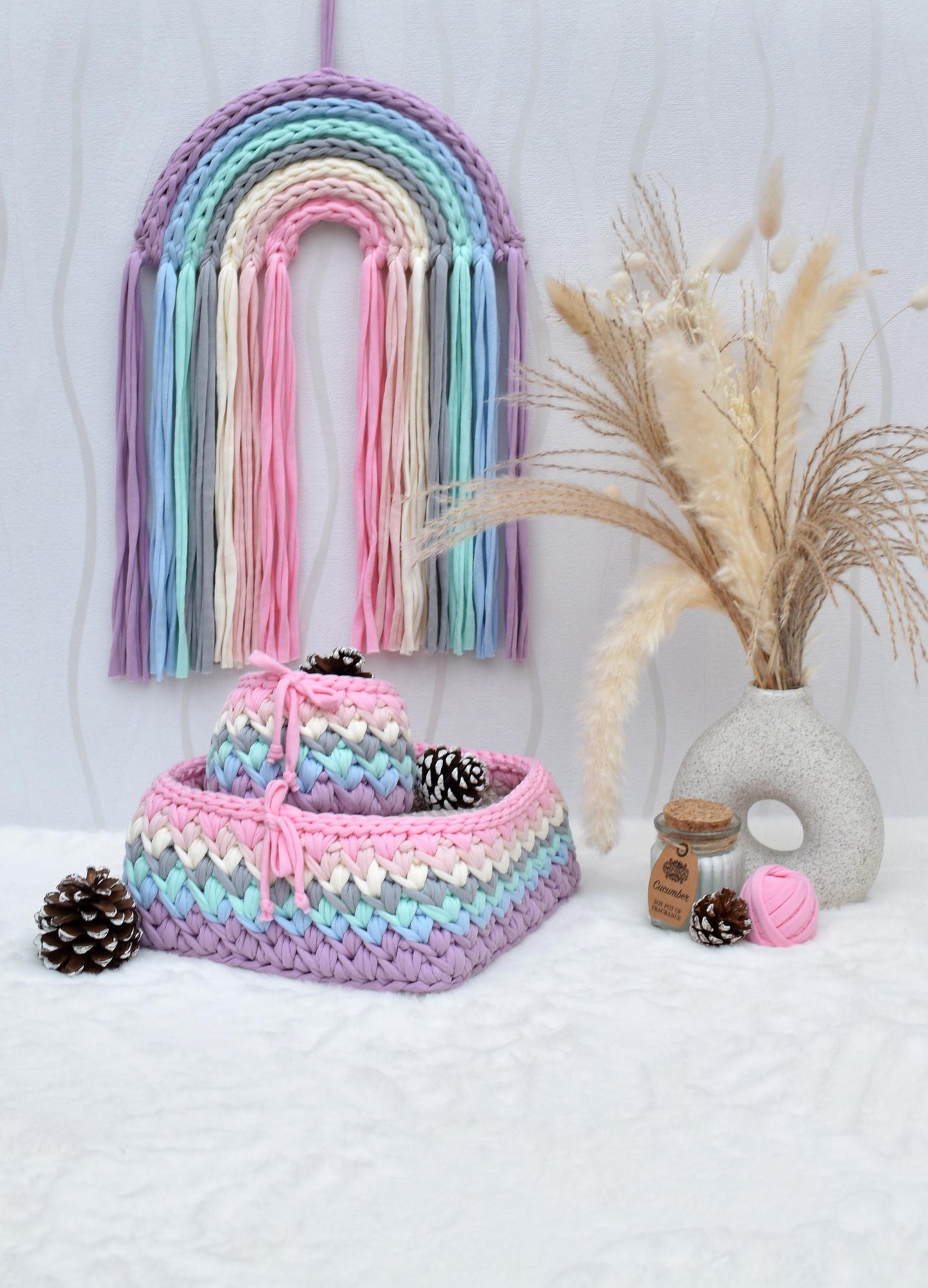 Set of 2 Nursery Rainbow baskets