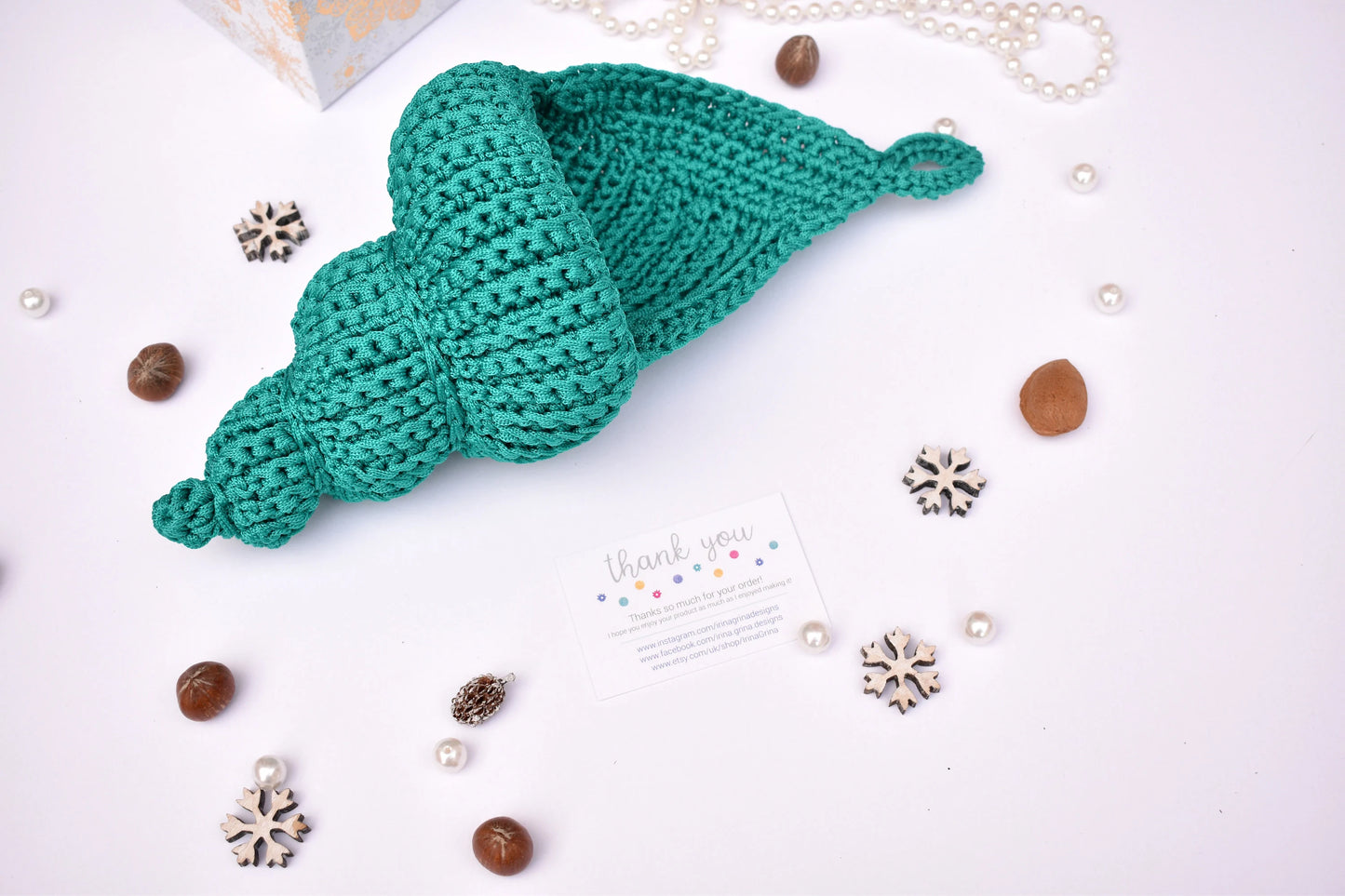 Spiral shell crochet basket