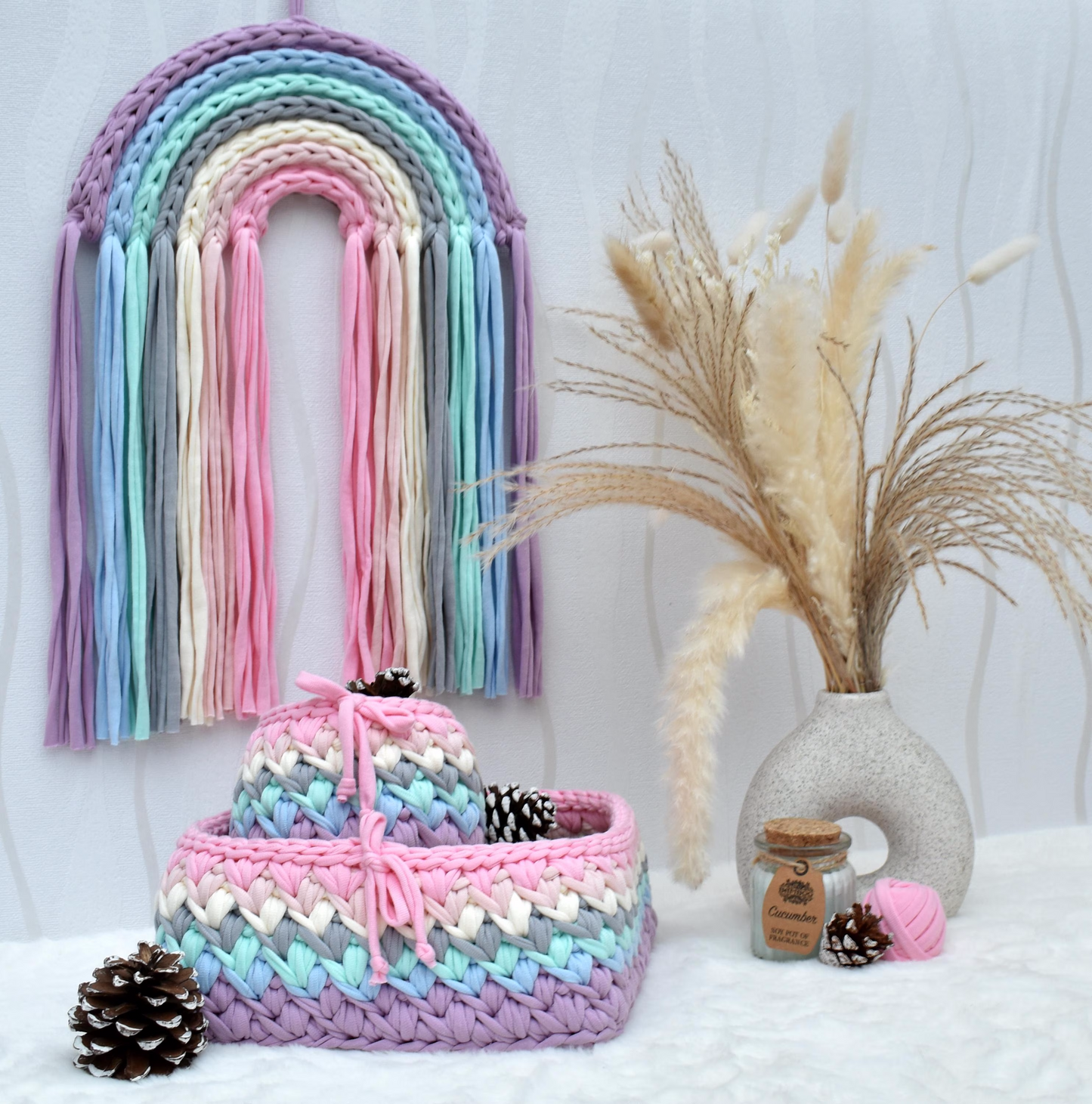 Set of 2 Nursery Rainbow baskets
