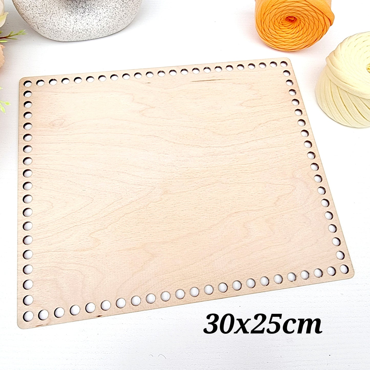 Wide Rectangle Wooden Base