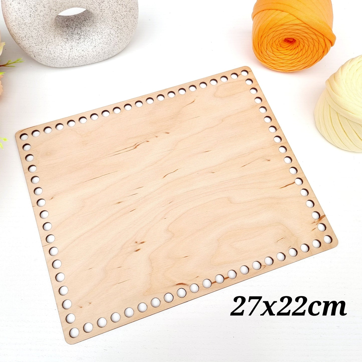 Wide Rectangle Wooden Base