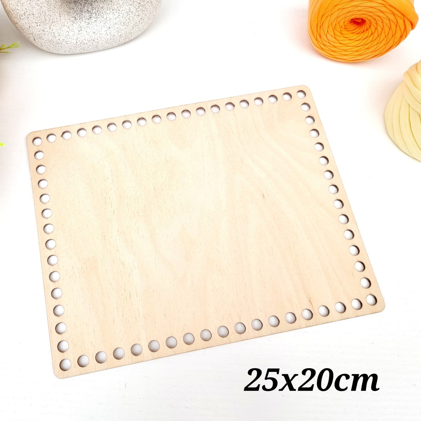 Wide Rectangle Wooden Base