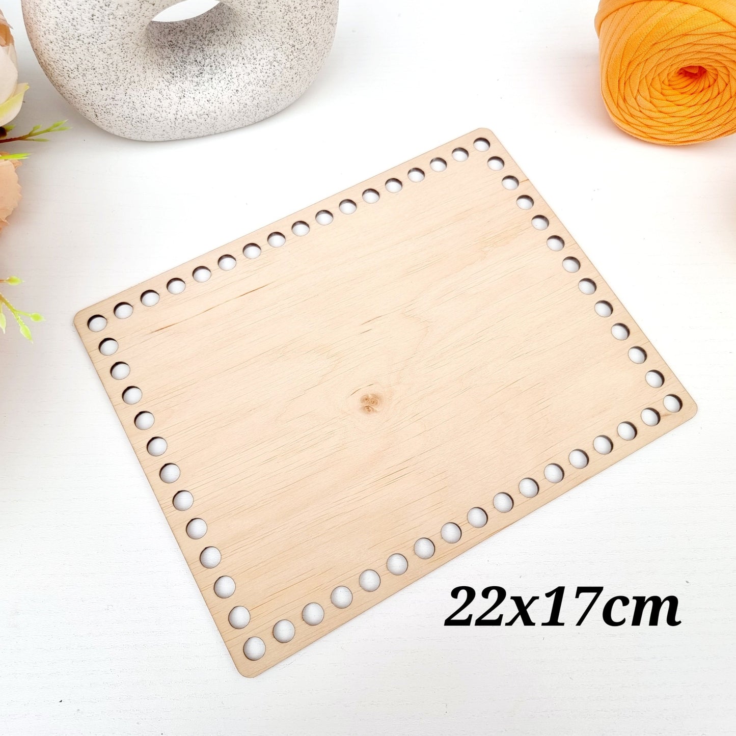 Wide Rectangle Wooden Base