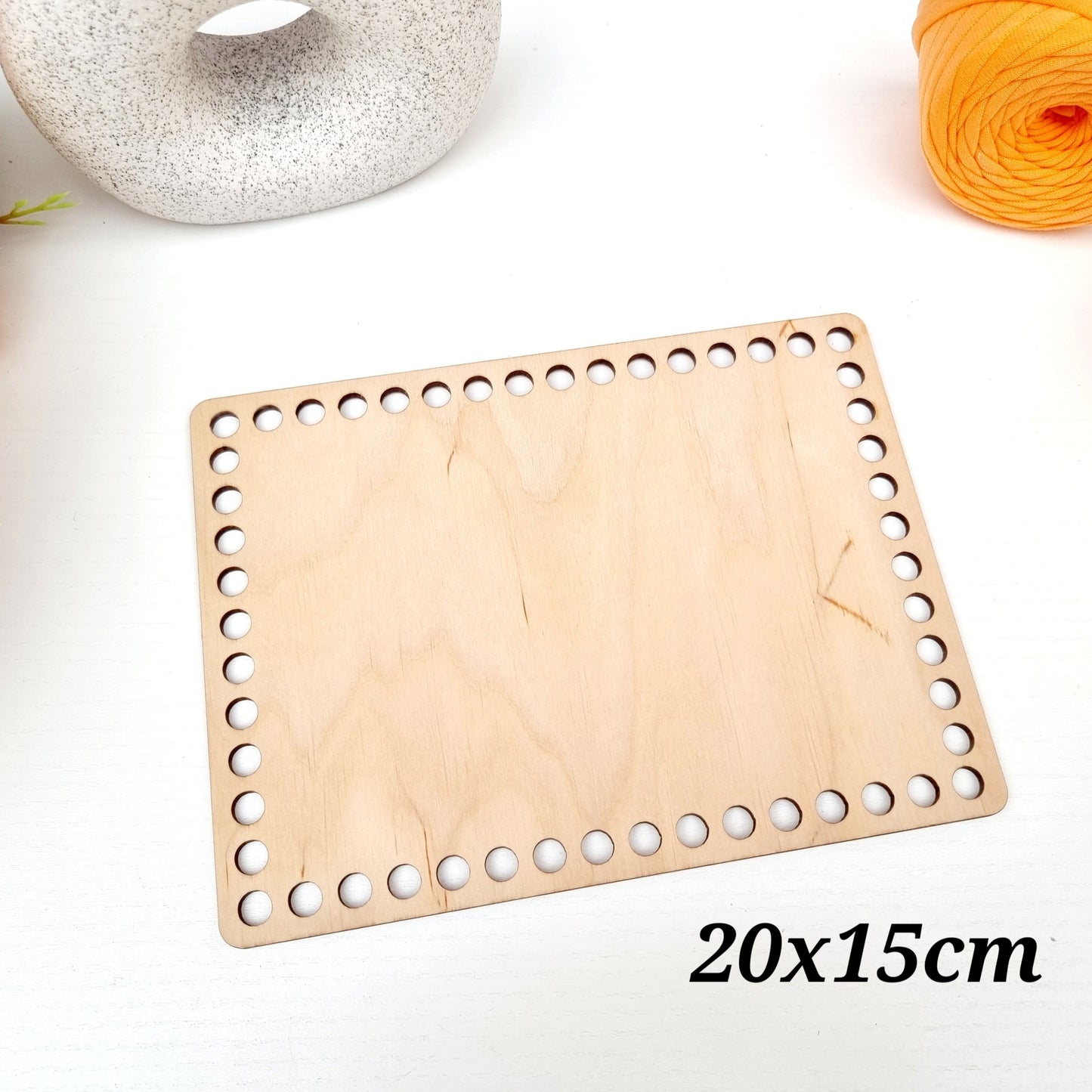Wide Rectangle Wooden Base
