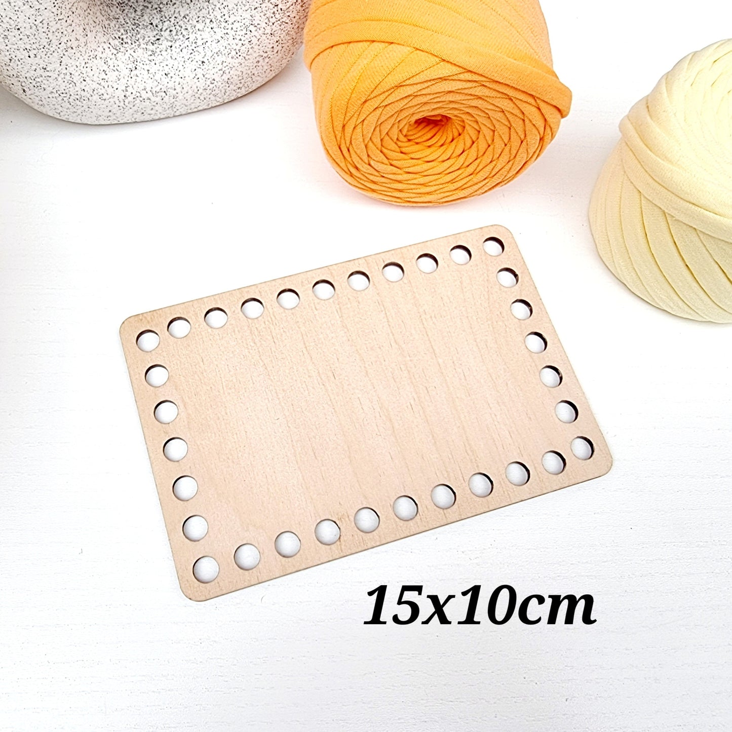 Wide Rectangle Wooden Base
