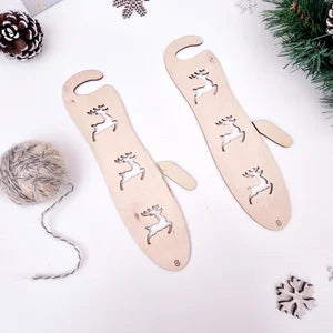 Mitten Wooden Blockers - Deer design