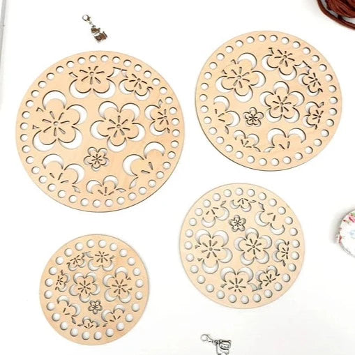 Wooden base Flower Power Design
