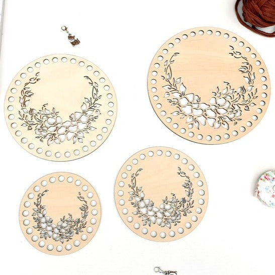 Wooden base Floral Wreath Design