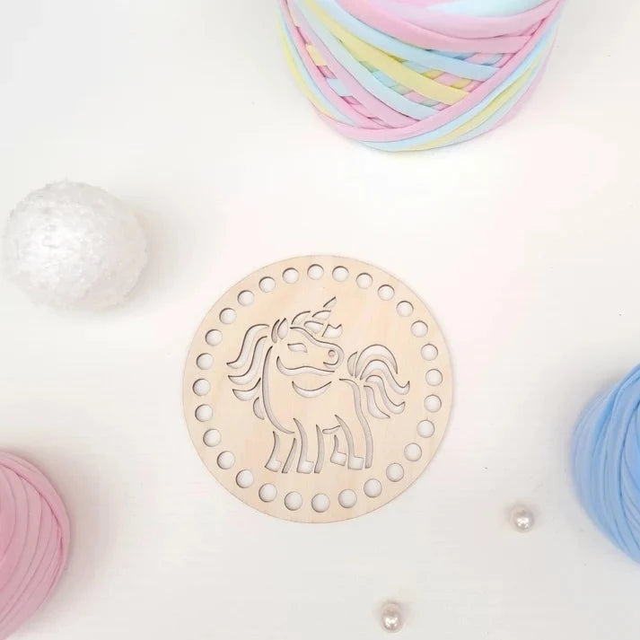 Wooden base Unicorn design
