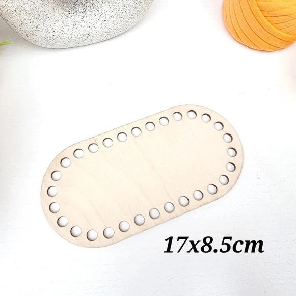 Middle rounded rectangular wooden base
