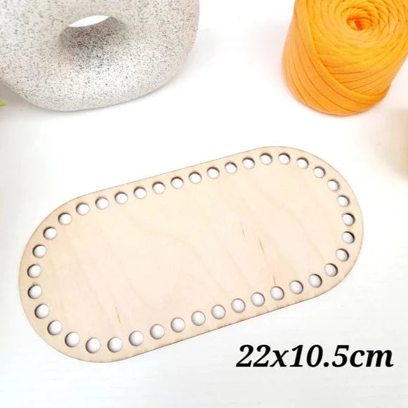 Middle rounded rectangular wooden base