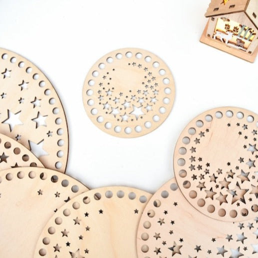 Wooden base Shooting Stars Design