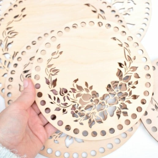 Wooden base Floral Wreath Design