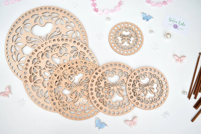 Wooden base Butterfly Design