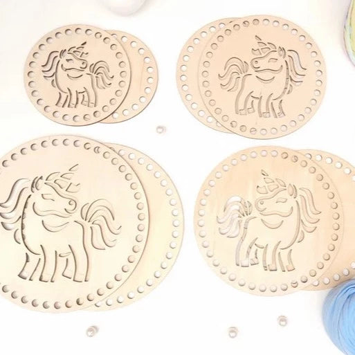Wooden base Unicorn design