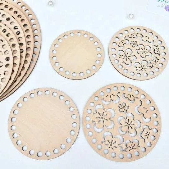 Wooden base Flower Power Design