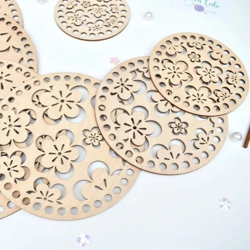 Wooden base Flower Power Design