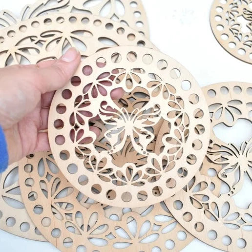 Wooden base Butterfly Design