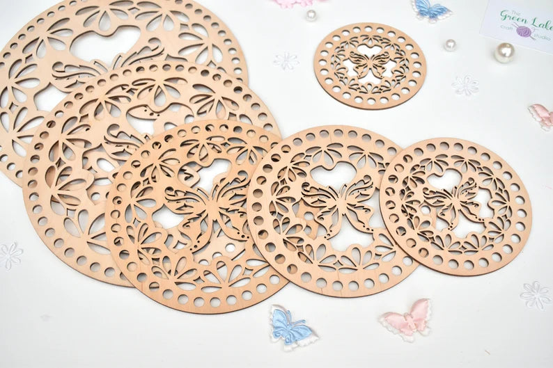 Wooden base Butterfly Design