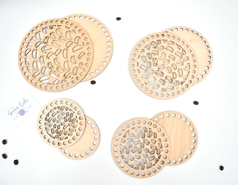 Wooden base Coffee Beans Design