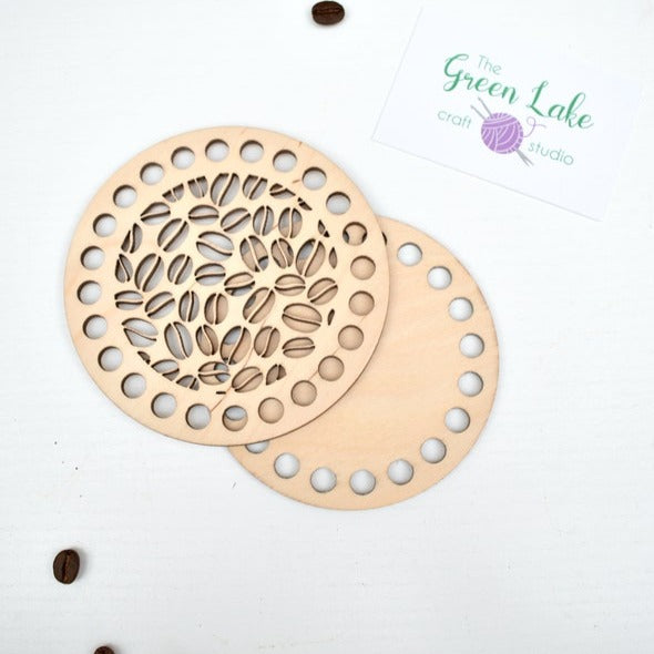 Wooden base Coffee Beans Design