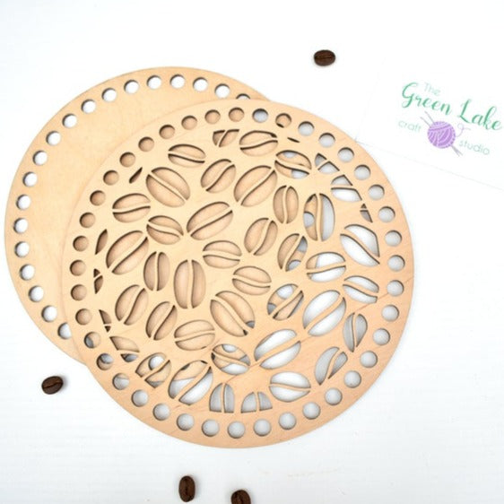 Wooden base Coffee Beans Design