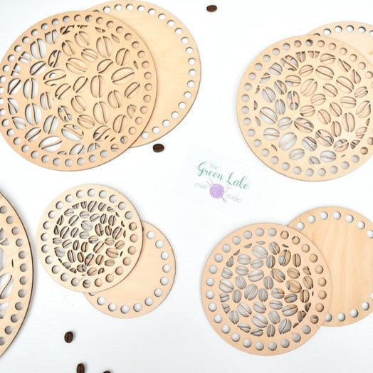 Wooden base Coffee Beans Design