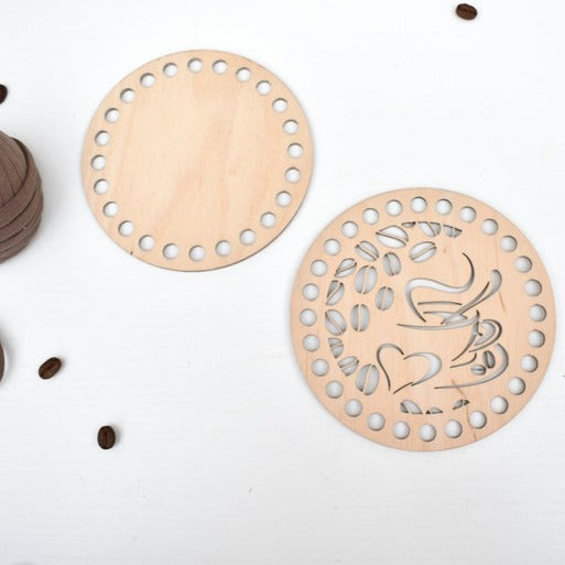 Wooden base coffee lovers design