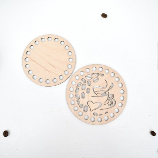 Wooden base coffee lovers design