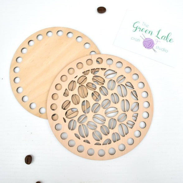Wooden base Coffee Beans Design