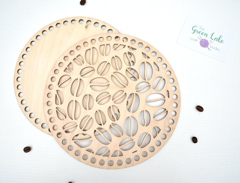 Wooden base Coffee Beans Design